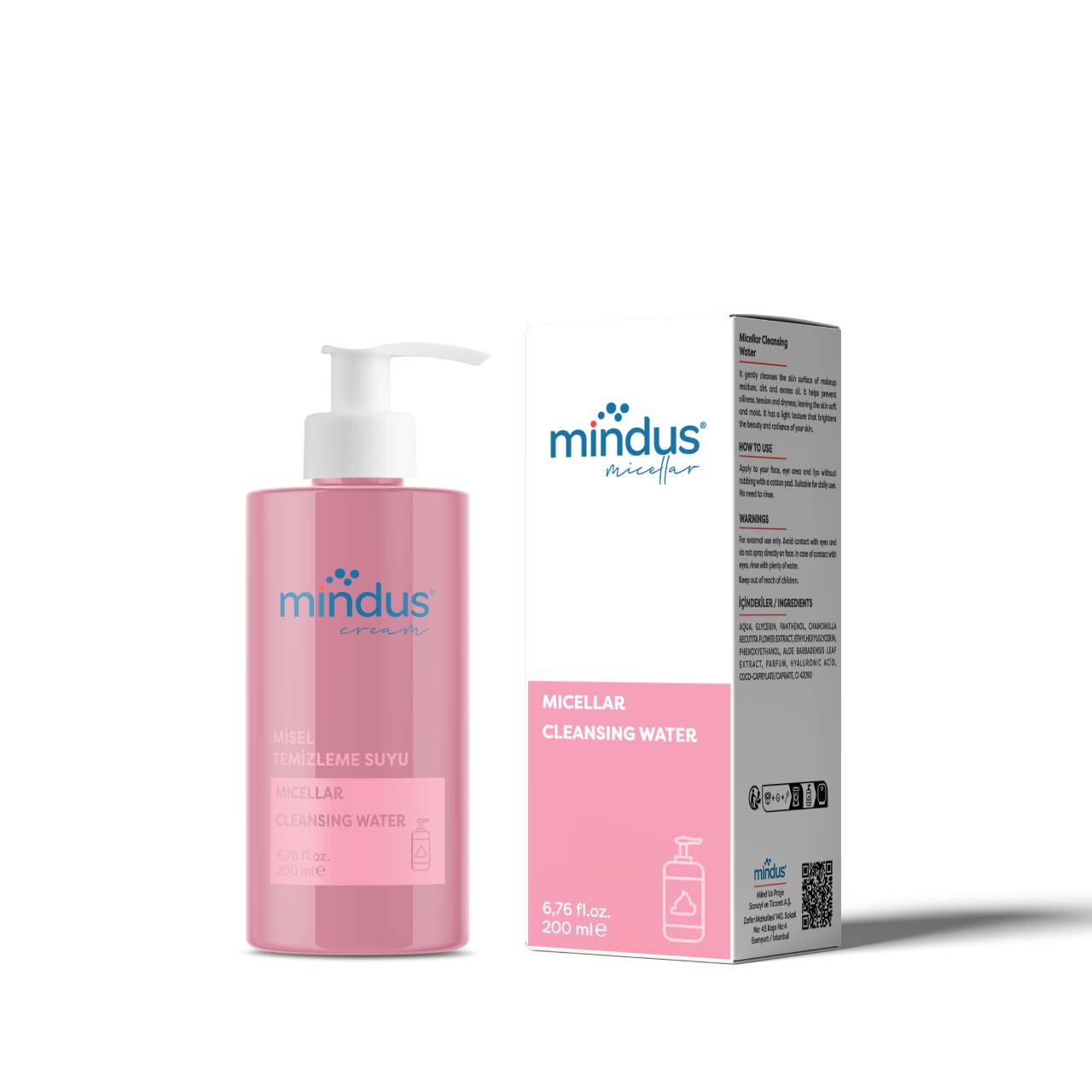mindus Micellar Makyaj Temizleme Suyu 200 ml